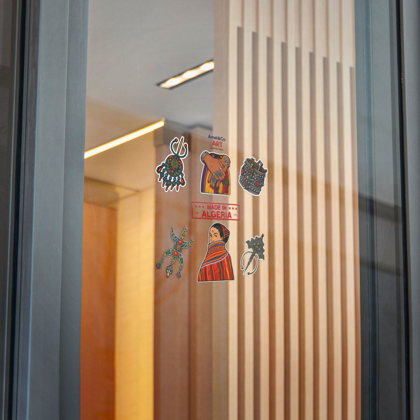 Vibrant Die-Cut Stickers | Handmade Algerian Art, Unique Gifts, Scrapbooking, Journal Decor, Tourist Souvenirs, Bohemian Style