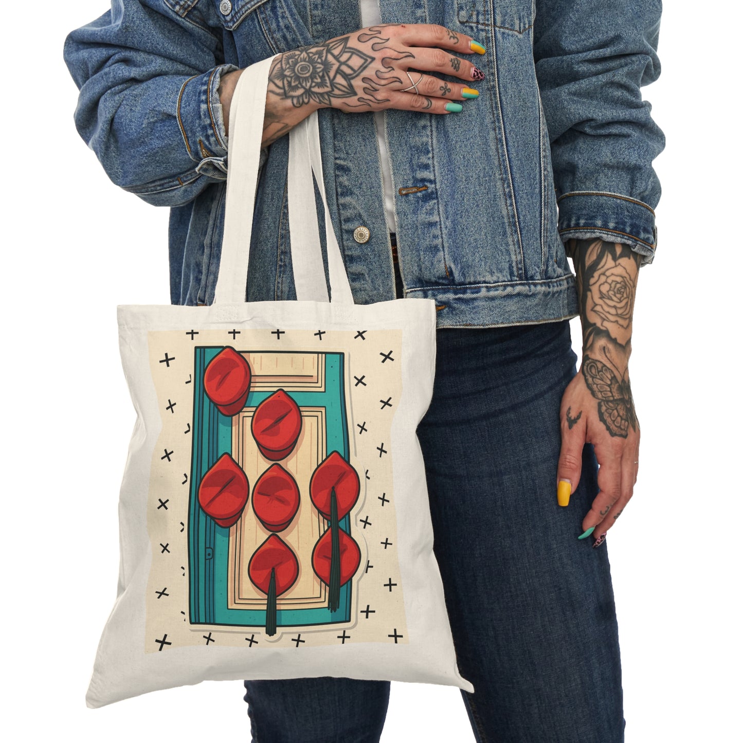 Tunisian tarbouch tote bag