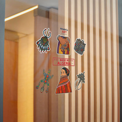 Vibrant Die-Cut Stickers | Handmade Algerian Art, Unique Gifts, Scrapbooking, Journal Decor, Tourist Souvenirs, Bohemian Style