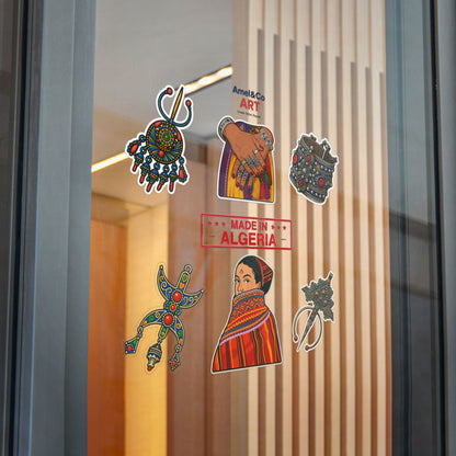 Vibrant Die-Cut Stickers | Handmade Algerian Art, Unique Gifts, Scrapbooking, Journal Decor, Tourist Souvenirs, Bohemian Style