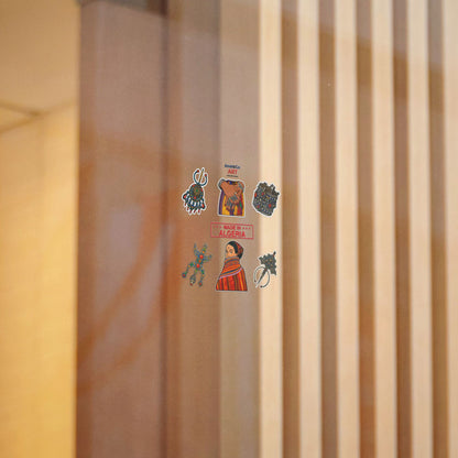 Vibrant Die-Cut Stickers | Handmade Algerian Art, Unique Gifts, Scrapbooking, Journal Decor, Tourist Souvenirs, Bohemian Style