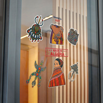 Vibrant Die-Cut Stickers | Handmade Algerian Art, Unique Gifts, Scrapbooking, Journal Decor, Tourist Souvenirs, Bohemian Style